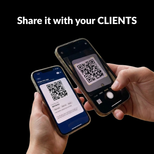 Share your real estate app with clients using a QR code