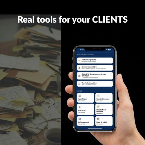 Real estate tools and calculators clients can use